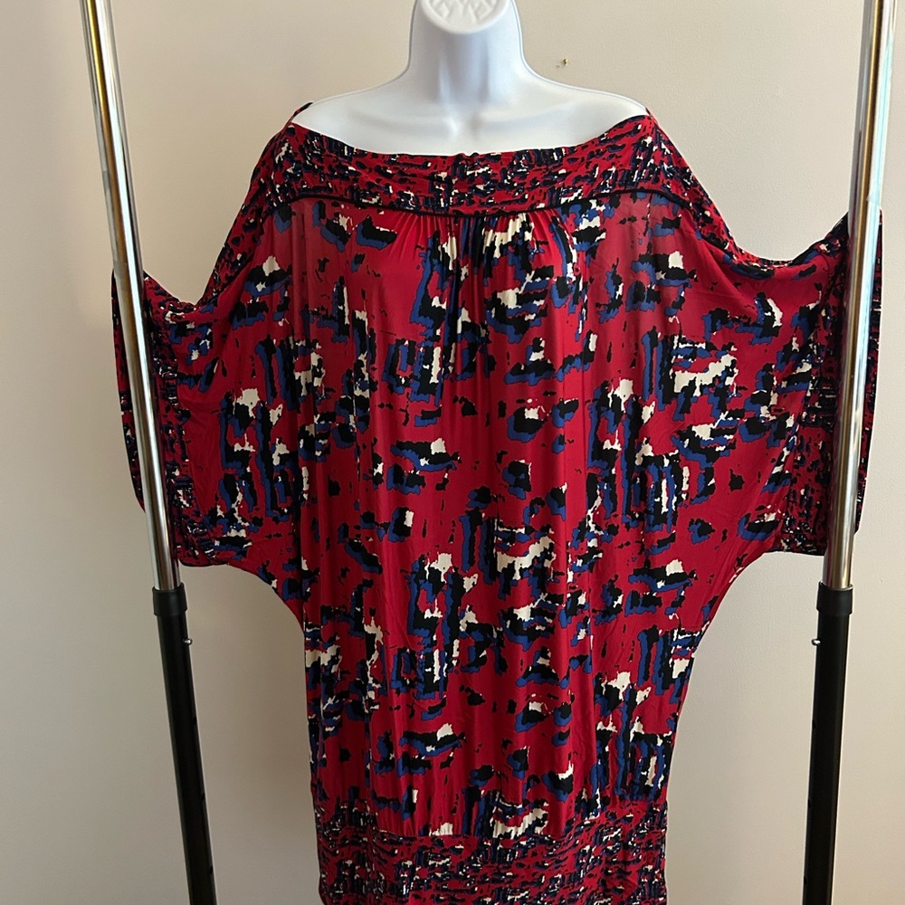 Vintage BCBGMaxAzria Multicolor Abstract Blouse